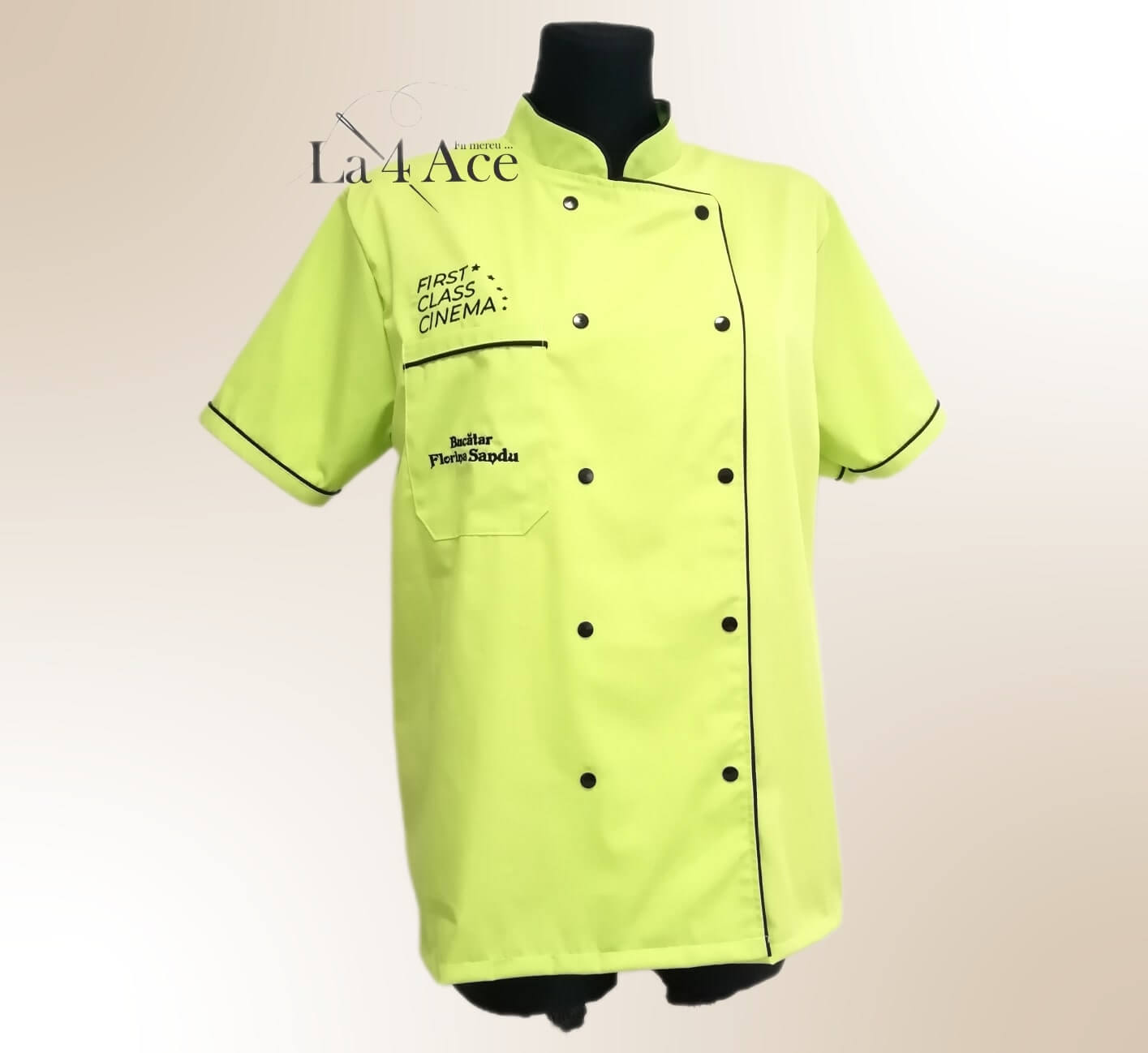 TUNICĂ BUCĂTAR, MÂNECĂ SCURTĂ, DAMĂ - imagine 3